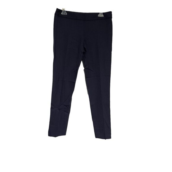 Theory Womens Slim Fit Wool-Blend Navy Dress Pants With Back Pockets - Picture 2 of 5
